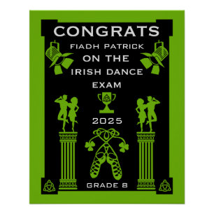 Póster Parabéns de dança irlandeses