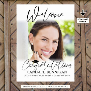 Poster Parabéns de Script de Foto de Boas-vindas para Gra