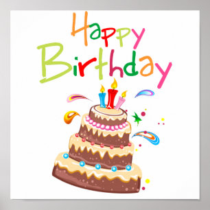 Poster Parabéns do bolo