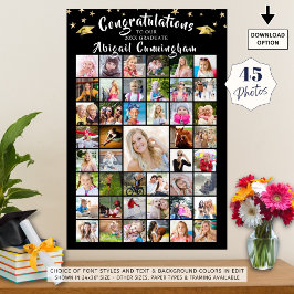 Poster Parabéns Formando 45 Colagem de fotos