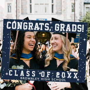 Poster Parabéns Graduados, moldura de foto de graduação a