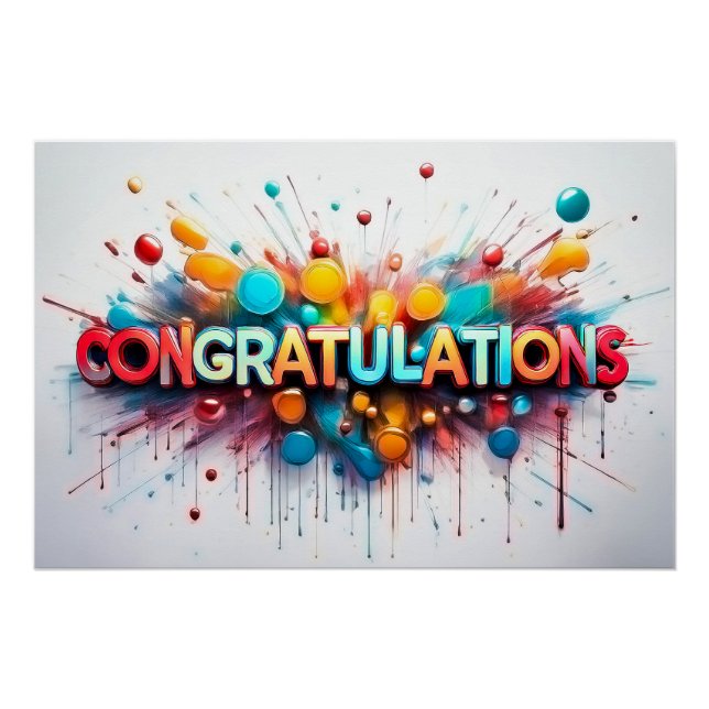 Póster Parabéns! Hora de comemorar (Frente)