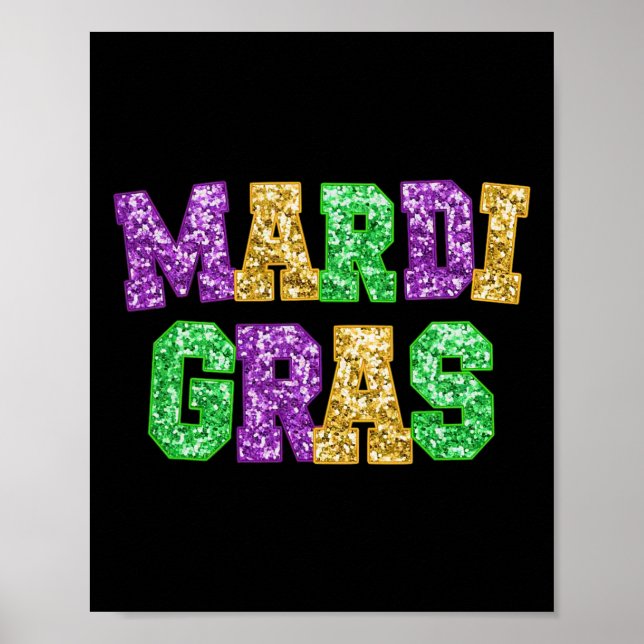 Poster Parabéns Mardi Gras Fat Terça-feira Festival de Ca (Frente)