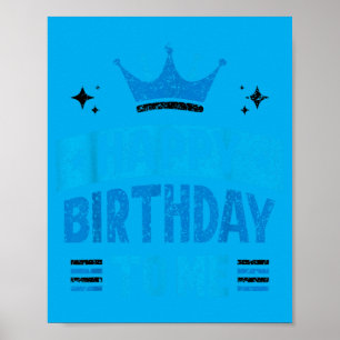 Poster Parabéns para mim, festa da equipe, anos de celebr