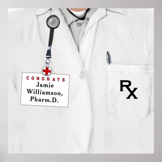 Poster Parabéns pela formatura em Doutorado em Farmácia (Frente)