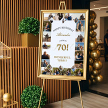 Parabéns pelo Aniversário de 70 Anos Colagem de Fo