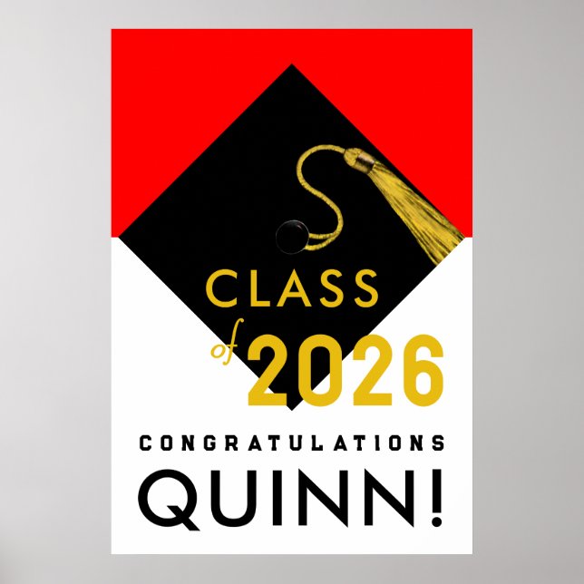 Poster parabéns personalizados de formatura (Frente)