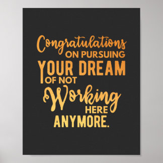 Poster Parabéns sobre Perseguir seu Sonho