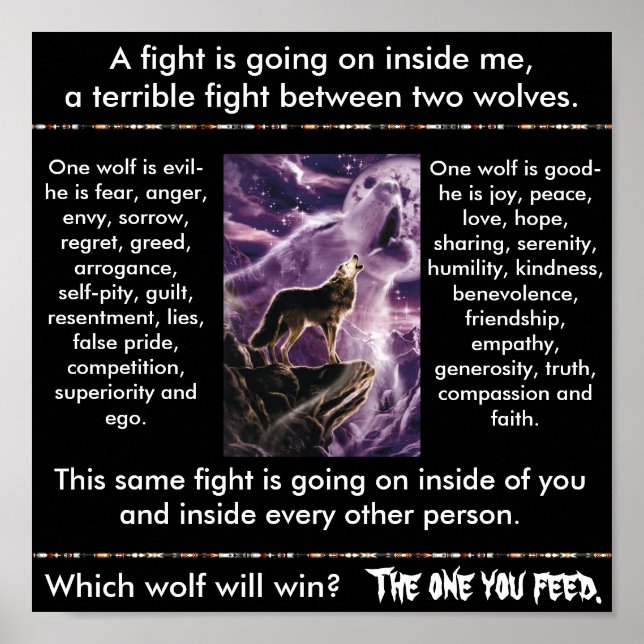 Póster Parábola Indiana: Dois Lobos (Frente)