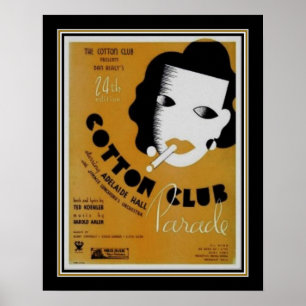 Poster Parada 1934 do clube do algodão do art deco
