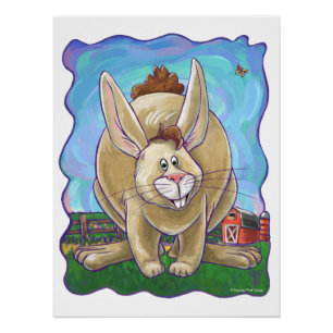 Póster Parada Animal de Coelho Cinto
