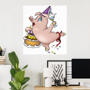 Poster Parada Birthday Pig