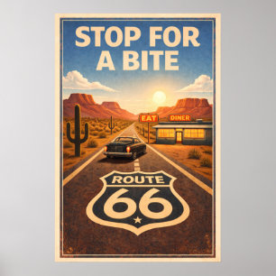 Poster Parada da Rota 66 Para Um Bocado Litho