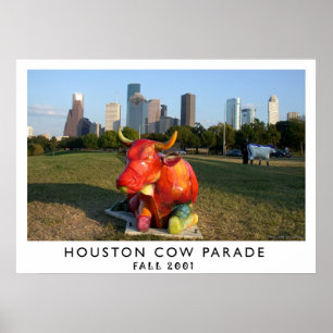 Poster Parada da vaca de Houston