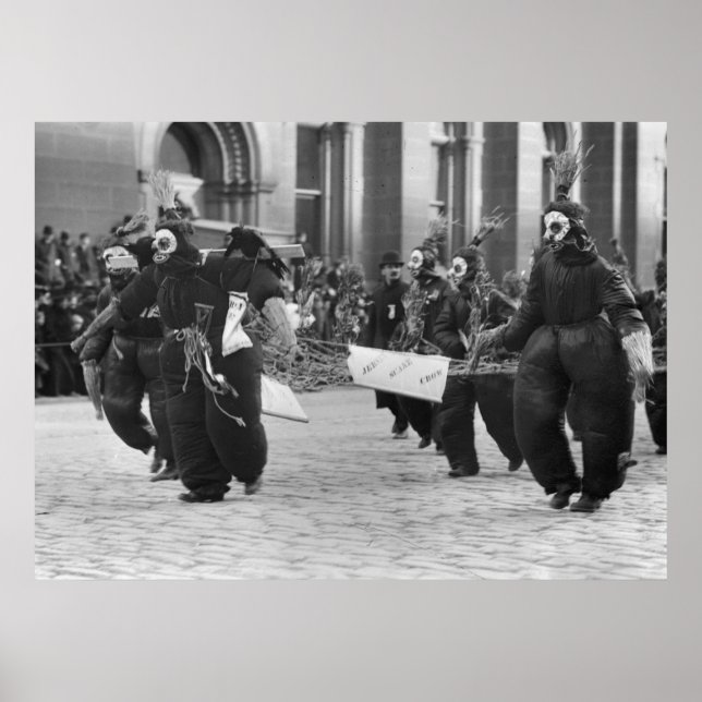 Póster Parada de Mummers, Filadélfia, 1909 (Frente)