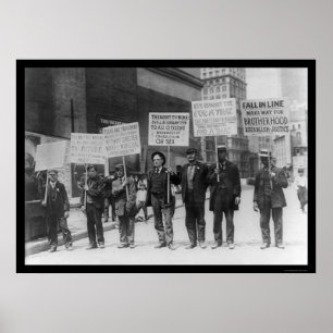 Poster Parada desempregada NYC 1909