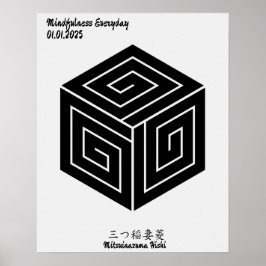 Poster Parada do Japão Minimalista de Vintage Geométrica