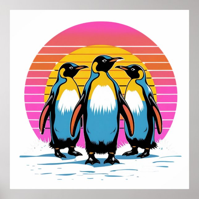 Poster Parada do Pinguim - Família de Pinguins Ultramarin (Frente)