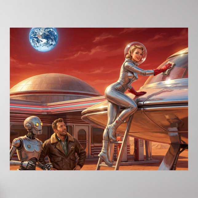 Poster Parada Marciana – Futuro dos Anos 1950 (Frente)