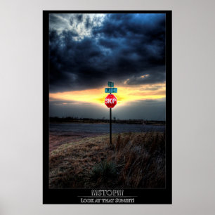 Póster PARADA!!! Olhe esse por do sol!