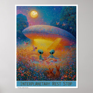 Poster PARADA PLANETÁRIA FOFA 'alien picnic'