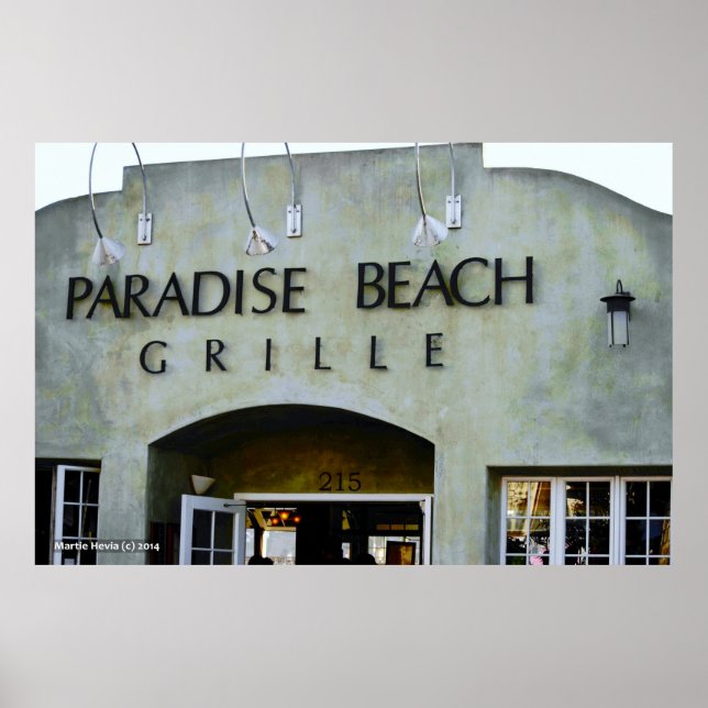 Póster Paradise Beach Grille (Frente)
