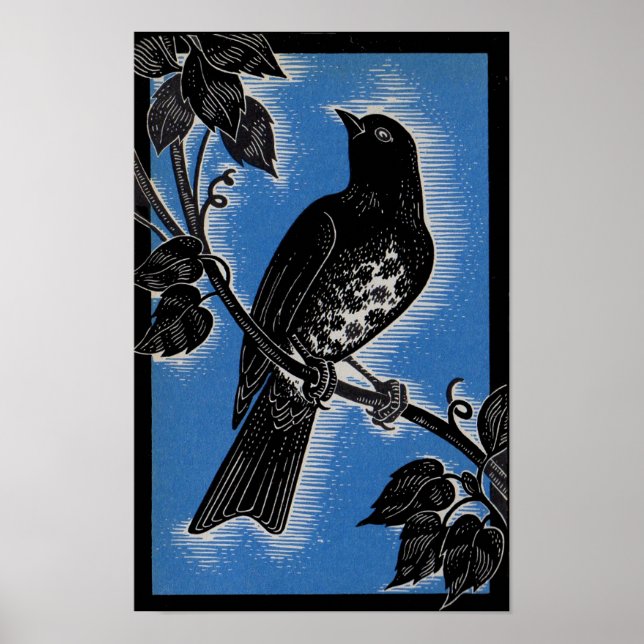 Poster parafuso preto com azul (Frente)