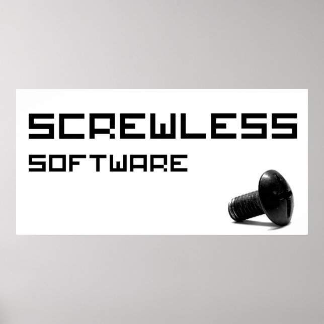 Póster ParafusoMenos logotipo de software (Frente)