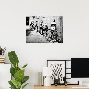 Poster Paragem de xixi de ciclistas do Tour de France Vin