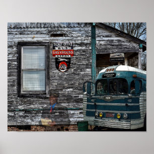 Poster Paragem do autocarro do galgo