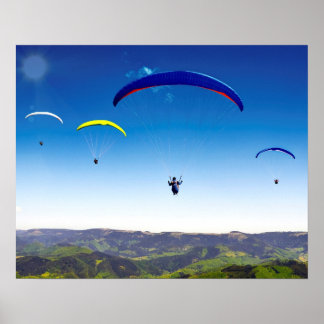 Póster Paraglider na Floresta Negra