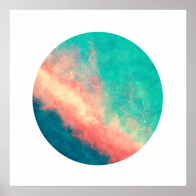 Poster Paraíso da Areia Rosa (Círculo Zen) (Frente)