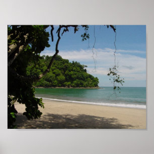 Póster Paraíso da praia de Costa Rica
