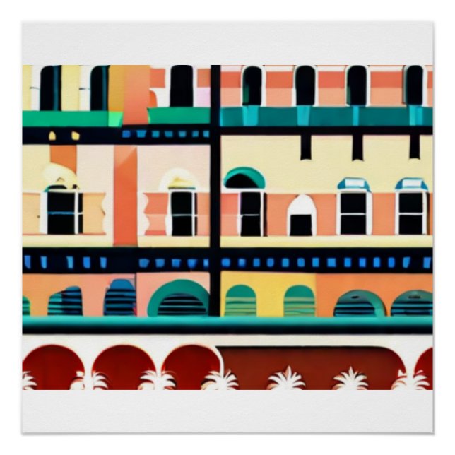 Póster Paraíso tropical vivo (Frente)