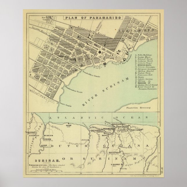 Poster Paramaribo Surinam (Frente)