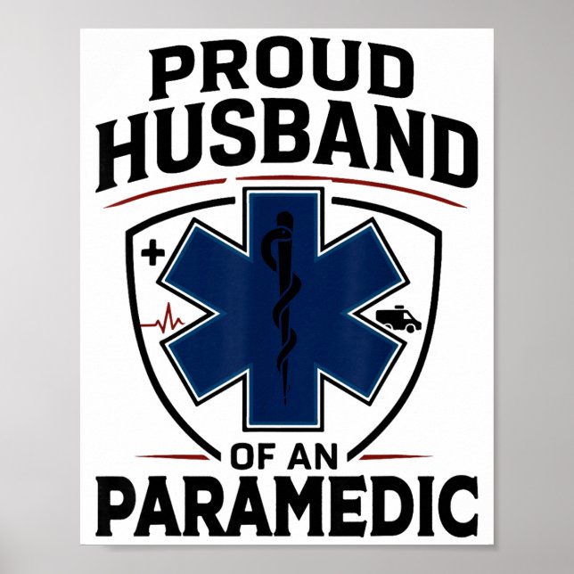 Poster Paramedic Husband Proud Husband Of An Paramedic  (Frente)
