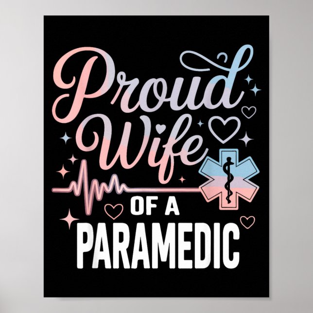 Poster Paramedic Wife Proud Wife Of An Paramedic  (Frente)