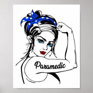 Poster Paramedico de Emergência EMS Rosie The Riveter