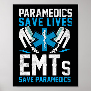 Poster Parâmetros de Emergência EMS Salvem Vidas Salvem E