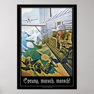 Poster Paramilitar do alemão de WWII