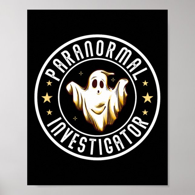 Poster Paranormal Investigador Fantasma Hunter Ghost Hunt (Frente)