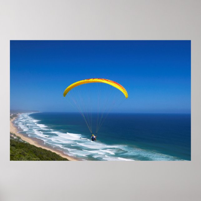 Poster Parapente Perto da Natureza Selvagem, Rota do Jard (Frente)