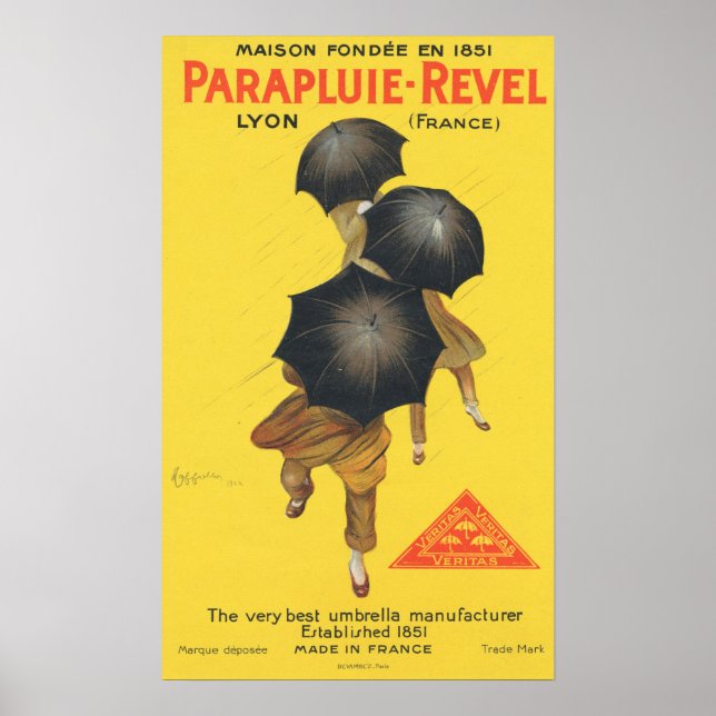 Poster PARAPLUIE REVEL Fabricante francês de guarda-chuva (Frente)