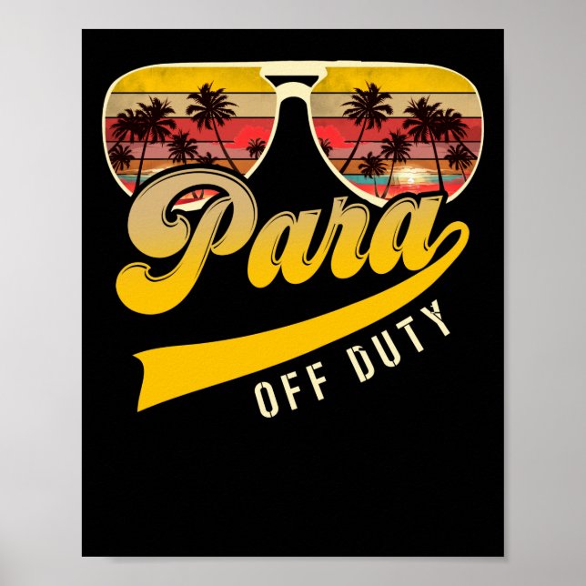 Poster Paraprofessionnelle Off Duty Sunglass Beach (Frente)
