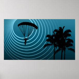 Póster paraquedismo