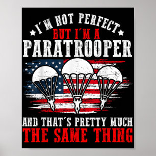 Poster Paraquedista Exército Americano Veteranos Dia Sold