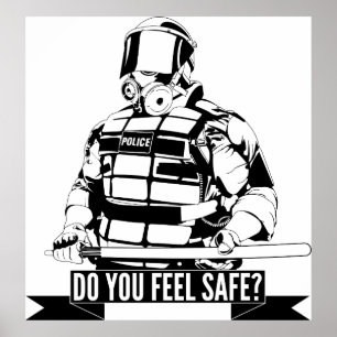 Poster Parar a Brutalidade Policial Arte para Movimentos 