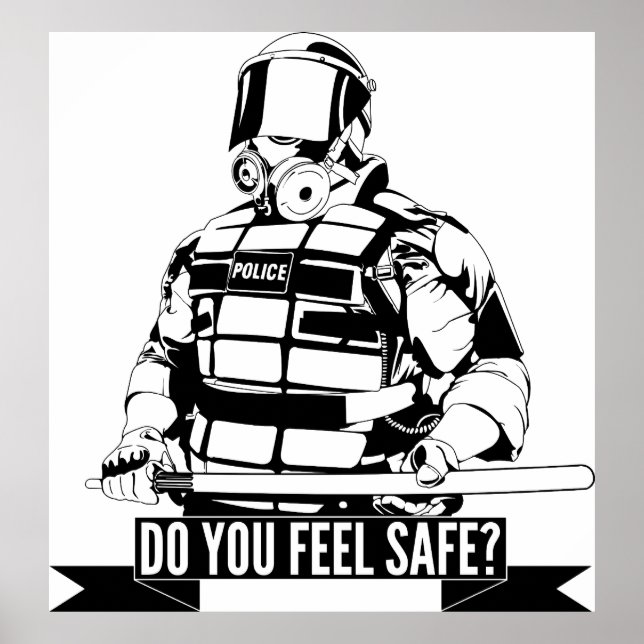 Poster Parar a Brutalidade Policial Arte para Movimentos  (Frente)