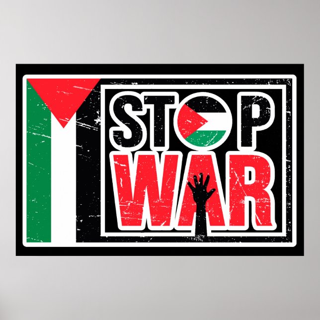 Poster Parar a Guerra - As Vidas Palestinas Importam a Li (Frente)