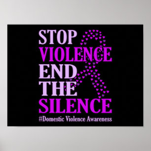 Poster Parar a violência apoia a conscientização da vi
